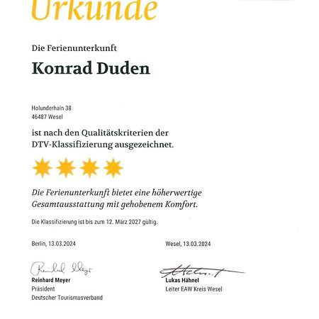 Ferienwohnung Konrad Duden วีเซิล ภายนอก รูปภาพ